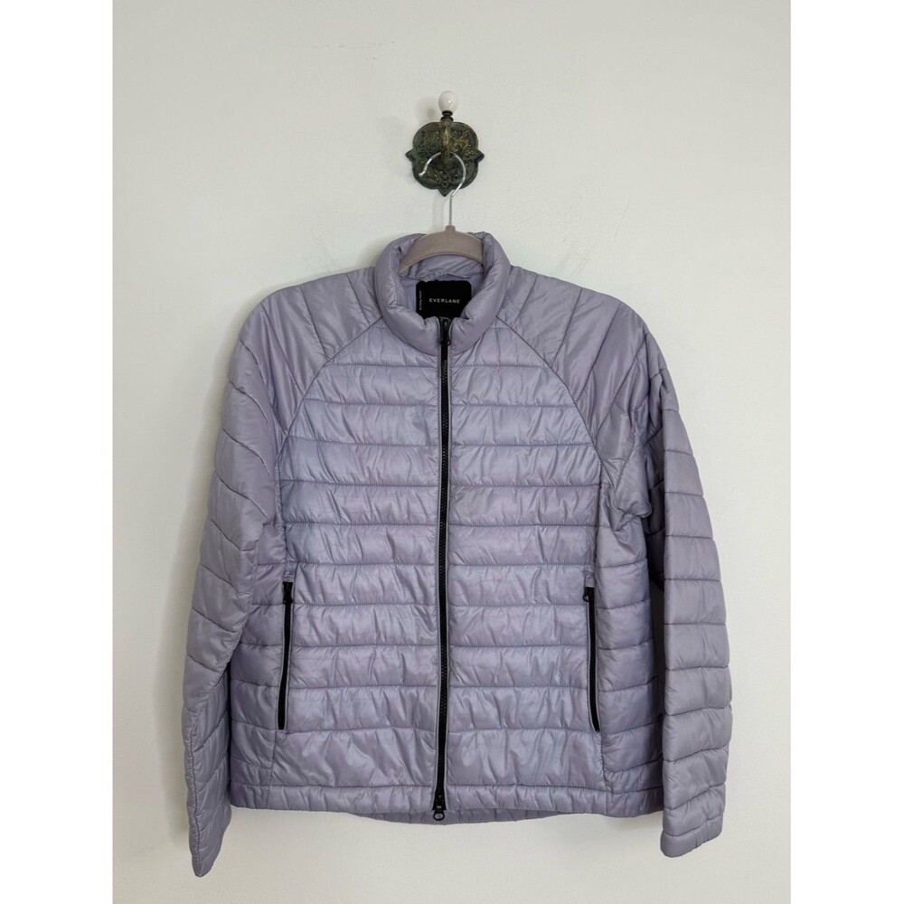 Everlane Renew Lilac Purple Puffer Jacket Lightweight Women Size Small Full Zip